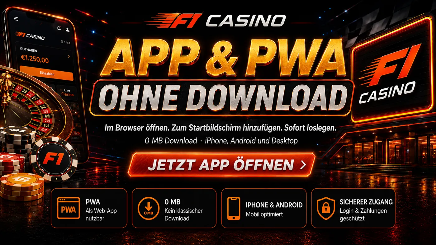 F1 Casino App und mobiler Zugang auf iPhone, iPad und Android
