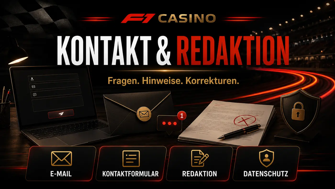 Kontakt zur Redaktion von F1 Casino Deutschland