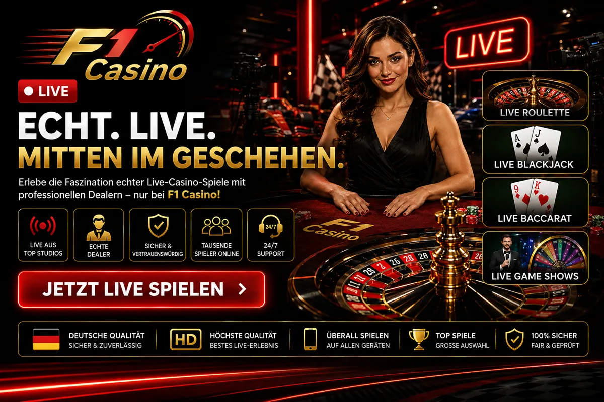 Evolution Live Casino Provider bei F1 Casino
